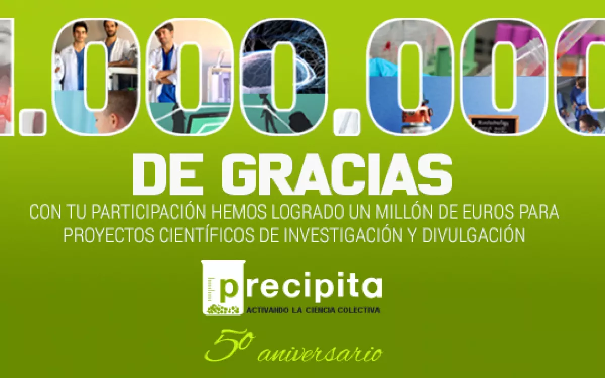 Precipita alcanza el millón de euros de recaudación en su quinto aniversario