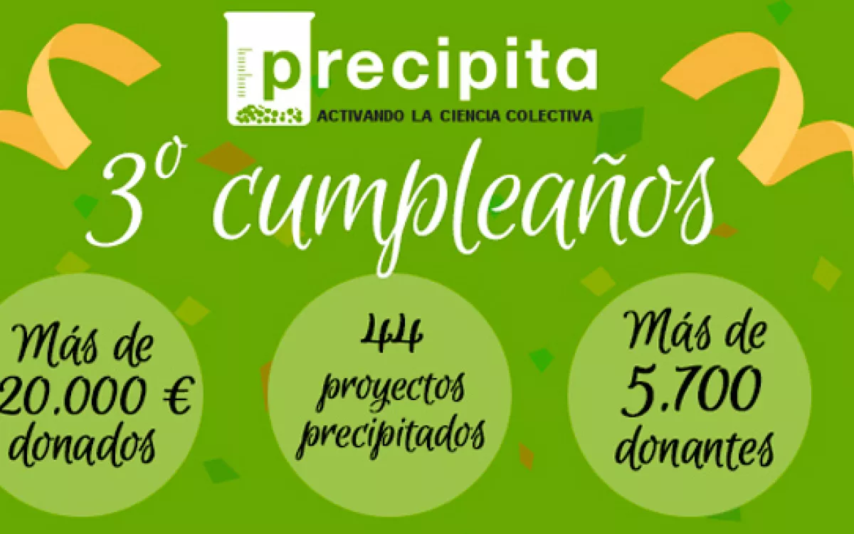 Precipita recauda más de 520.000 euros para proyectos científicos en tres años