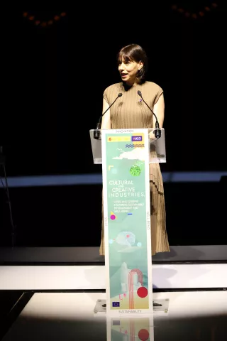  La ministra de Ciencia e Innovación, Diana Morant inaugura la conferencia “Las industrias culturales y creativas como impulsoras del desarrollo sostenible y el bienestar en las ciudades”