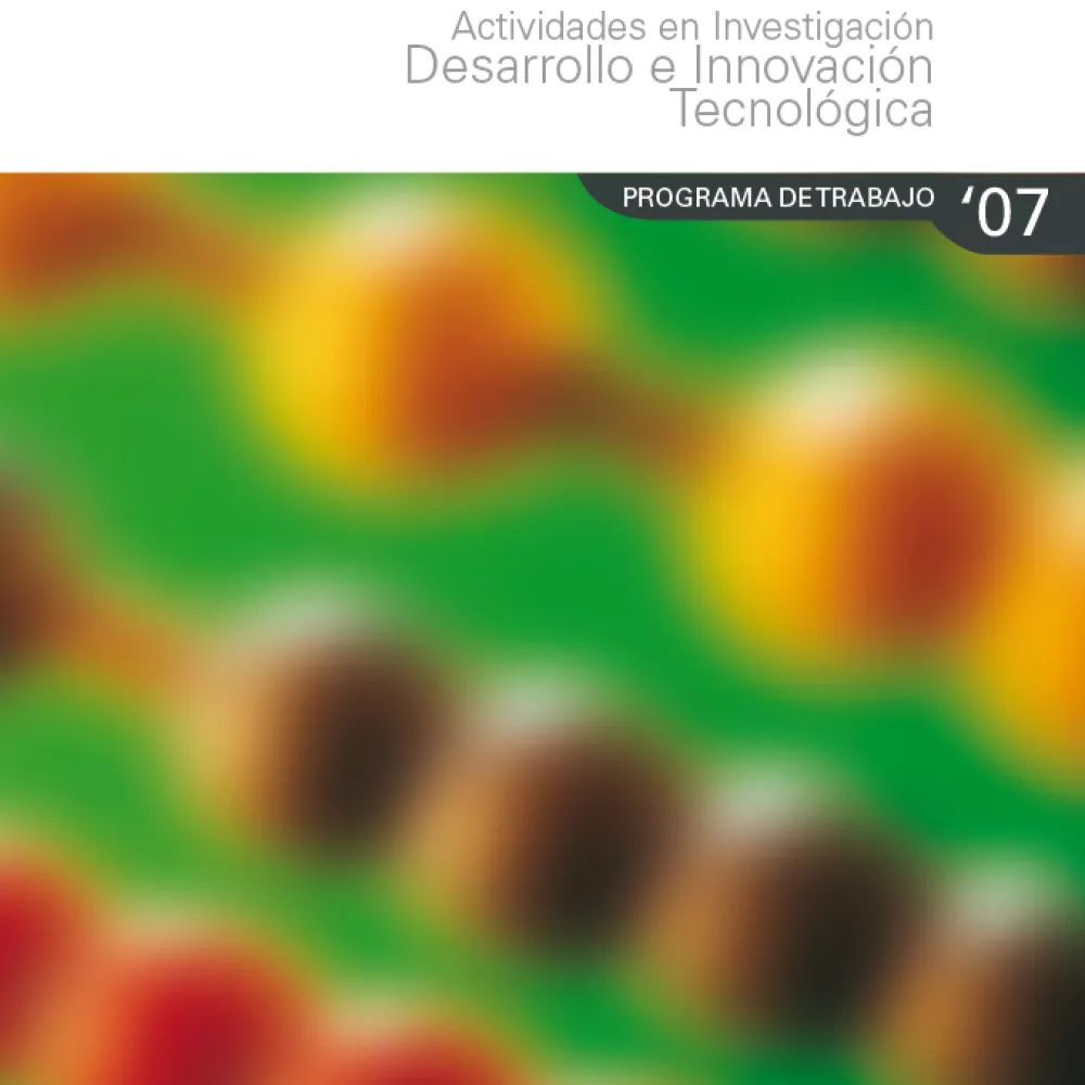 Actividades en Investigación. Desarrollo e Innovación Tecnológica. Programa de Trabajo 2007