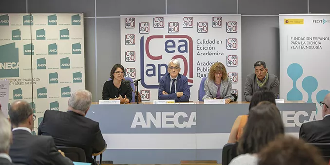 FECYT, ANECA y UNE entregan los certificados del sello de calidad en edición académica CEA-APQ 