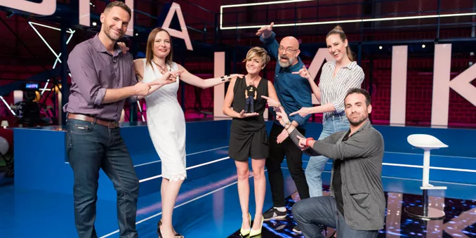 La humorista Sara Escudero visitó Órbita Laika