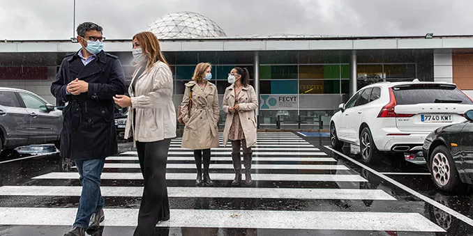 El Ayuntamiento de Alcobendas realiza una prueba piloto de asfalto sostenible en el parking del MUNCYT
